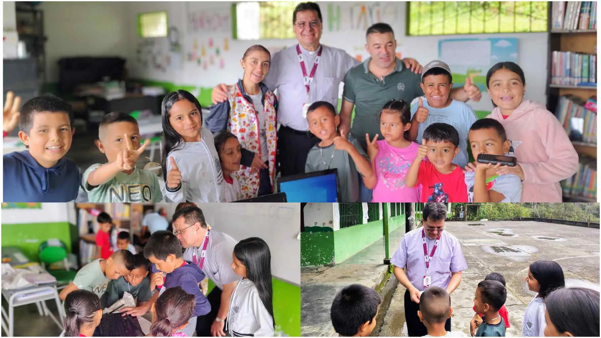La Corporación Prodepaz entrega computadores a la escuela San Isidro en San Francisco, Oriente Antioqueño